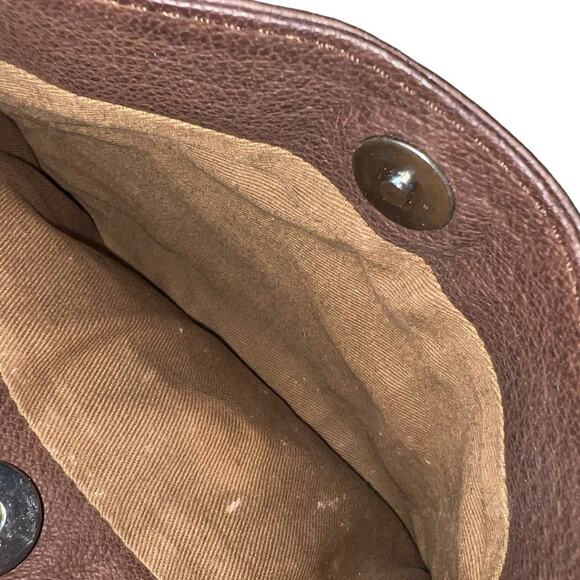 Kenneth Cole Boho Vintage 90s Y2K Boho Aged Leather Crossbody Flap Saddle Bag - Picture 12 of 16